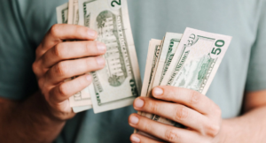 man with cash