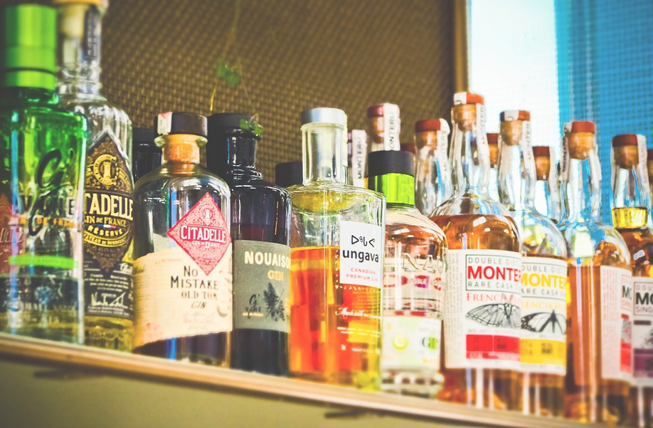 assorted alcoholic drinks