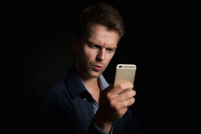 man on his phone